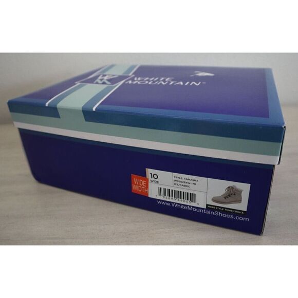 White Mountain W35076XW-170 Women's Sz 10W Ice White Tamasha Lace-Up Booties - Picture 13 of 13